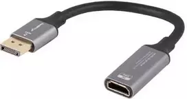 Lanberg adapter Displayport - HDMI 8K 20cm sidabrinė