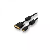 Vaizdo kabelis DVI (18+1) M – HDMI M, 2m, paauksuotos jungtys, juodas, logotipas