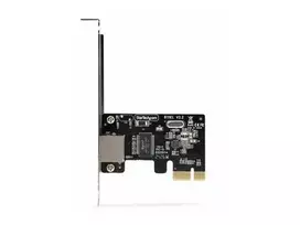 StarTech.com 1 prievado gigabito PCIe tinklo adapterio plokštė, suderinama su TAA - Tinklo adapteris - PCIe žemo profilio - Gigabito Ethernet x 1 - Juoda - suderinama su TAA