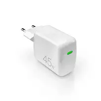 Puro Elektrik Puro Super Mini 45W PD GaN USB-C laidinis įkroviklis – baltos spalvos