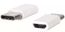 Topt Charger adapter – Micro USB į Type C – baltos spalvos