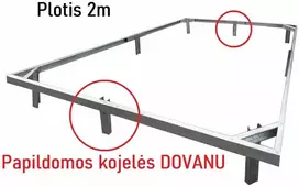 Pamatas 2,0m pločio, Šiltnamio ilgis: Šiltnamio ilgis 3m