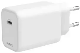 USB-C GaN įkroviklis DELTACO, 67 W, GaN, 1x USB-C, PPS, baltas / USBC-GAN05 / 1902901