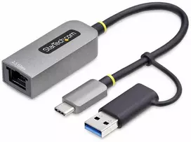 „StarTech“ USB TYPE-C ETHERNET ADAPTERIS / ETHERNET ADAPTERIS SU USB-A KONVERTU
