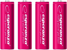 ESPERANZA AKUMULATORKI NI-MH AA 2000MAH 4 vnt. CZERWONE