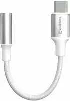 „Swissten Textile“ USB-C į 3,5 mm lizdą jungiantis garso adapteris, 15 cm