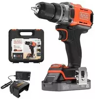 Black & Decker Juodas & Decker Suktuvas-gręžtuvas Juodas & Decker BCD382D1XK-QW; 18 V; 1x2,0 Ah akum.