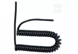 F Elektro SPIRALINIS KABELIS 4X1 5M Juodas POLVINITAS