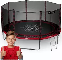 12 pėdų / 374 cm sodo batutas su lauko tinklu ir kopėčiomis Neo-Sport