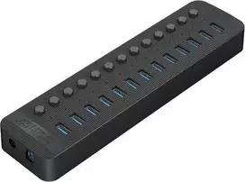 Orico Hub aktywny 13*USB-A juoda