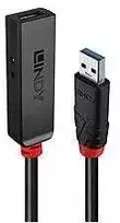 USB Prailginimo Laidas - LINDY USB 3.0 Aktyvus Prailginimo Laidas, M/F, 5Gbps, 10 m, Juodas