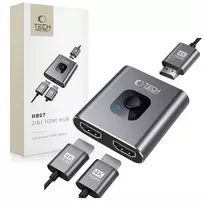TECH-PROTECT HB07 HUB ADAPTERIS 2IN1 HDMI 4K 60HZ SPACE Pilkas
