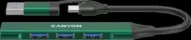 CANYON šakotuvas DS-02 4in1 USB-A/C žalia