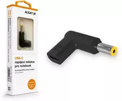Aligator USB-C maitinimo adapteris 5,5x2,5 mm, skirtas Acer / Asus / HP / Lenovo / Toshiba nešiojamiesiems kompiuteriams