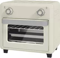 HOMCOM Mini orkaitė su konvekcija 10L 2 in 1 Mini orkaitė su orkaitės lentyna, kepimo skardą ir padėklą trupiniams, 80 °C-230 °C karšto oro gruzdintuvė su jutikliniu ekranu, laikmačiu, vidiniu apšvietimu, 1000 W, nerūdijantis plienas