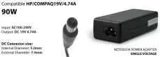 ZMP nešiojamo kompiuterio įkroviklis HP/ Compaq 19V, 4.74A 5.0/7.4mm 90W