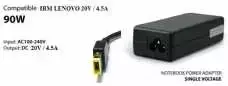 ZMP nešiojamo kompiuterio įkroviklis IBM LENOVO 20V, 4.5A USB TYPE 90W