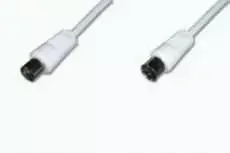 ASSMANN TV Antenna Cable, IEC/M to IEC/F, Straight, 9.5MM, double shielded, Braiding 96×0.12, 90DB Length 1.5M, baltas