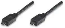 Manhattan Micro HDMI Male to Micro HDMI Male, Shielded, Juodas, 1.0m, Juodas, 326636
