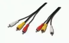 ASSMANN RCA connection kabelis, 3x RCA AV, 5.0m, AK-101030