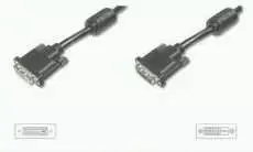 ASSMANN DVI-D extension kabelis, DVI(24+1), 2x ferrite, M/F, 7.5m, DVI-D DUAL link, AK-110005