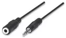 MANHATTAN Stereo extension cable, 3.5mm stereo jack/3.5mm stereo socket, 311717, 311724, ICOC 018-CU-25