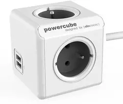 Cubenest – Powercube, 1,5 m, išplėstinis USB PD 35 W, 2X C, pilkas, POWERCUBE, 4 lizdai, 2 x USB C, maitinimo tiekimas 35 W