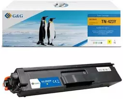 Su G&G suderinami dažai su Brother TN423Y, NT-CB423Y, geltona, 4000s