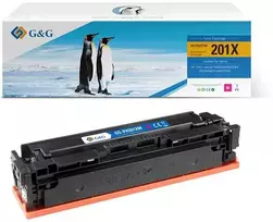 Su G&G suderinami dažai su HP CF403X, NT-PH201XM, HP 201X, rausvai raudona, 2300s