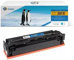 Su G&G suderinami dažai su HP CF401X, NT-PH201XC, HP 201X, žalsvai mėlyna, 2300s