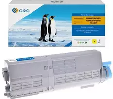 Su G&G suderinami dažai su OKI 46490605, NT-COC532XXY, geltona, 6000s