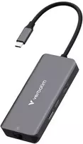 USB Hub Verbatim USB-C/HDMI/3xUSB-A 3.2/RJ45 aliuminio korpusas 32157