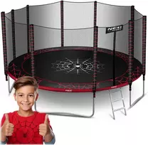 15 pėdų / 465 cm sodo batutas su lauko tinklu ir kopėčiomis „Neo-Sport“