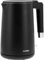 Lund Elektrinis virdulys 1,5 l, vėsus liesti, 2200 W, belaidis virdulys, juodas elektrinis virdulys