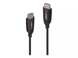 HDMI Laidas - LINDY Šviesolaidinis HDMI 8K60 Laidas, M/M, AOC, 48Gbps, 100 m, Juodas