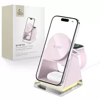 Tech-Protect QI15W-A43 3in1 MagSafe indukcinis įkroviklis - Rožinė