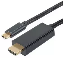 USB-C HDMI kabelis 1M juodos spalvos