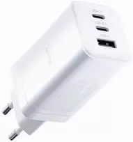 "Allity" sieninis įkroviklis GaN PD QC ATC-01-65WACC 2x USB-C 1x USB-A 65W baltas