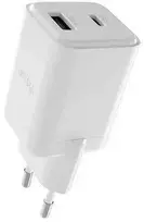 "Allity" sieninis įkroviklis GaN PD QC ATC-01-20WACr 1x USB-C 1x USB-A 20W baltas