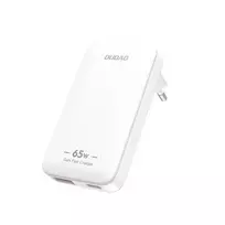 GaN Dudao A65Q 65W USB-A / USB-C PD Ultra-Thin Travel laidinis įkroviklis EU / US – baltos spalvos