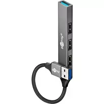 Goobay Slim 4 prievadų USB šakotuvas, USB-A į USB-A, 5Gbit/s | 74456