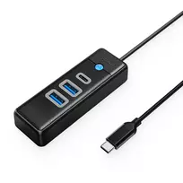 Orico PWC2U-C3 USB-C Hub / 2x USB-A 3.0 + 1x USB-C 3.0 – juodos spalvos