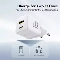 Baseus Palm 30W USB-C USB-A - balta