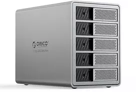 Orico 9858T3 5 Big DAS Solution ProThunder Disk Array with Thunderbolt 3 for 5 x 2.5"/3.5" SATA HDD/SSD - Gray