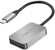 Skaitytuvas LogiLink LogiLink USB 3.0 Dual-Kartenleser USB-C/SD/Micro SD alu