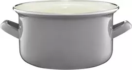 Emaliuotas puodas 18 cm 2,6 l pilkas EMALIA OLKUSZ