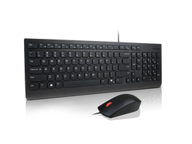 Lenovo Essential Wired Combo Keyboard and Mouse | Keyboard and Mouse Set | Wired | Mouse included | Nordic | Black