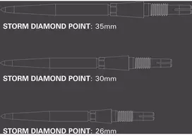 Metalinės adatėlės Target Swiss Storm Diamond, 26 mm