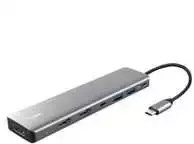 USB-C Šakotuvas - Trust 25661 Aliuminio 3 HDMI 2 USB-A 2 USB-C PD 3.0