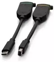 C2G Universalus 4K HDMI® adapterio žiedas su spalvomis koduotu „Mini DisplayPort™“ ir USB-C®, „Mini DisplayPort“, USB-C, HDMI, juodas